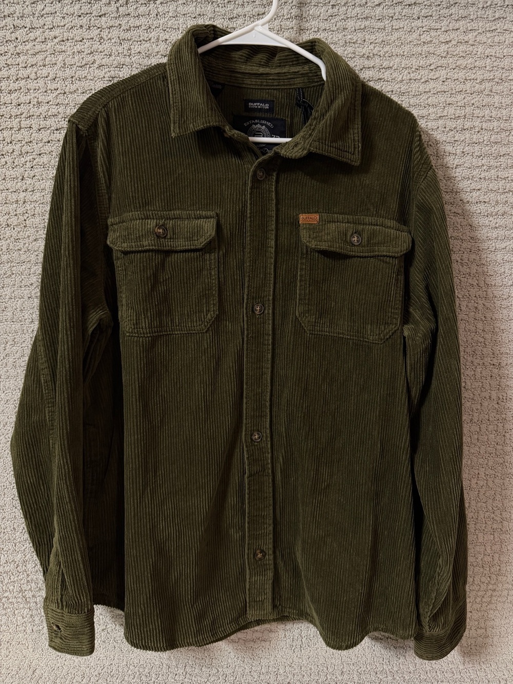Buffalo David Bitton "Jeremias" Men's Corduroy Shirt Jacket - Size Large